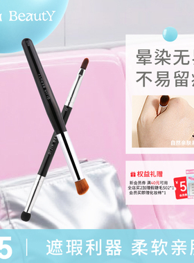 缔葭DIJIA遮瑕刷双头圆头270刷子扁平头化妆美妆工具笔套装暇泪沟