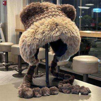 休闲女小熊毛绒子女甜美可爱冬季