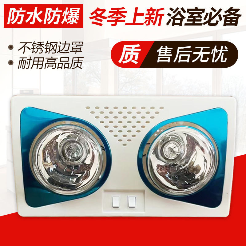 洗澡间专用暖气浴霸取暖器壁挂节能家用卫生间免打孔挂墙二灯防爆