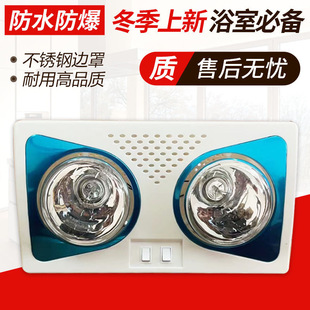 洗澡间专用暖气浴霸取暖器壁挂节能家用卫生间免打孔挂墙二灯防爆