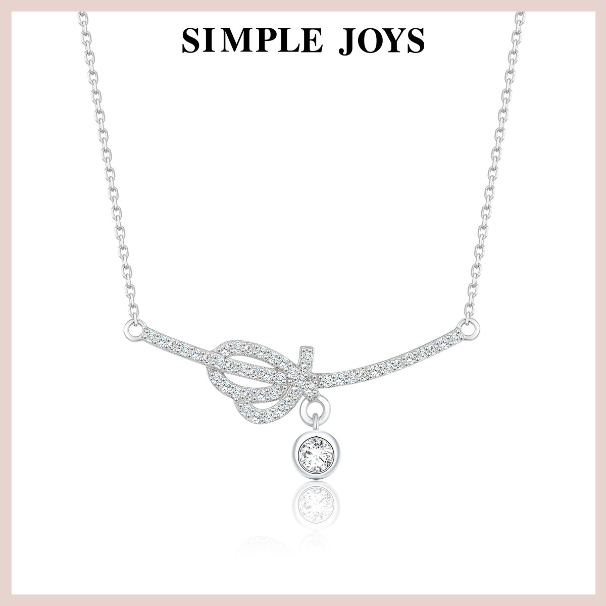 SIMPLEJOYS蝴蝶结微笑项链