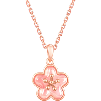 SIMPLEJOYS桃花项链女925银