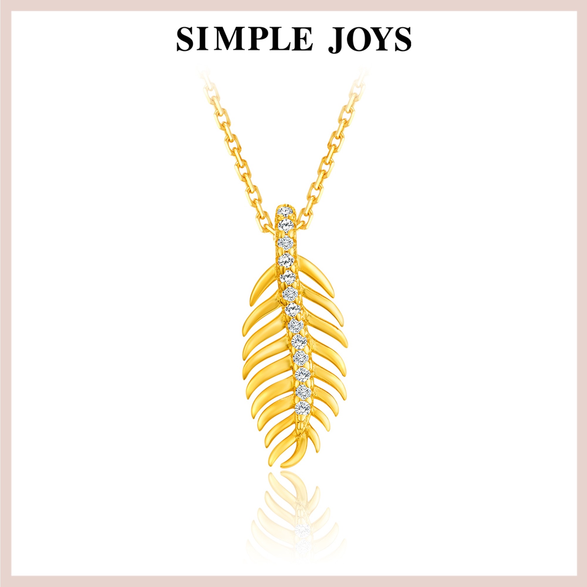SIMPLEJOYS纯银羽毛项链