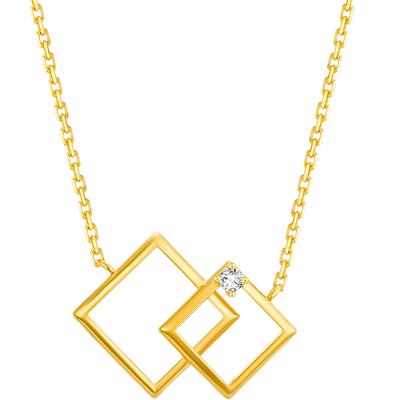 925纯银几何原创设计项链