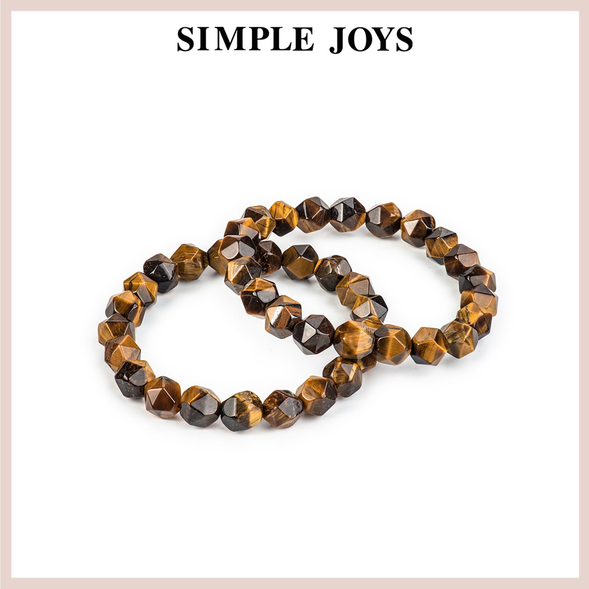 SIMPLEJOYS虎眼石情侣手串个性小众设计多边形虎睛石国潮送礼情侣