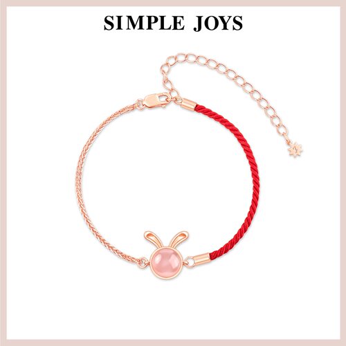 SIMPLEJOYS糖心兔转运红绳银手链