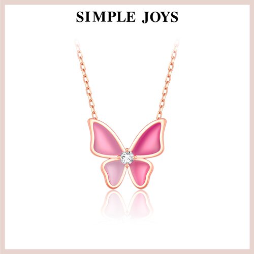 SIMPLEJOYS925银斑斓蝴蝶项链女