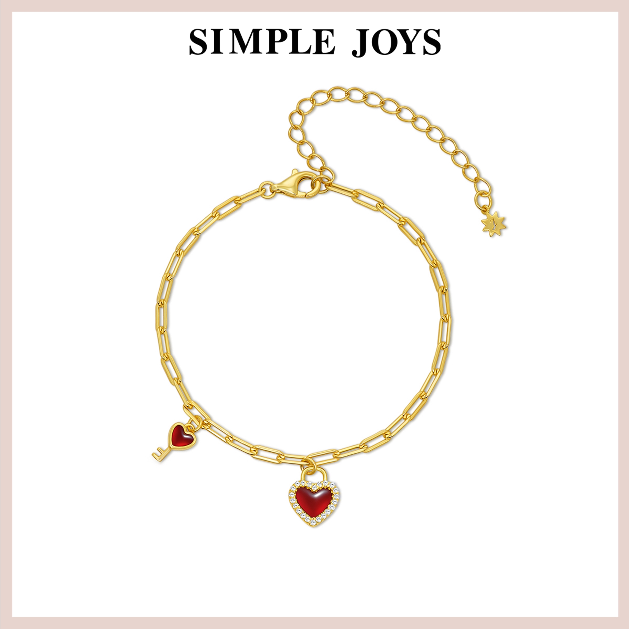 SIMPLEJOYS925银同心锁手链复古