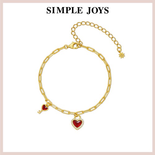 SIMPLEJOYS925银同心锁手链复古