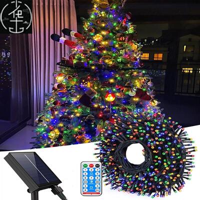 100M 50M 30M Solar Lights Outdoor Fairy Light String Waterpr
