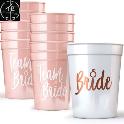 1Set Bachelorette Party Team Bride Plastic Drinking Cups Bri