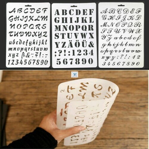 HOT Alphabet letter stencil thin plastic letter and number