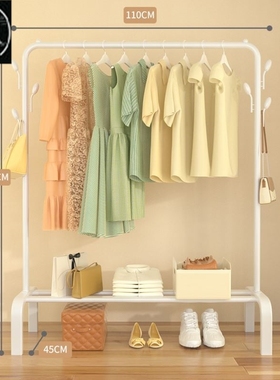 Simple clothes rack folding balcony clothes drying pole 衣架