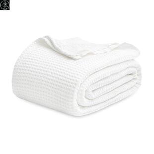 Waffle Cotton Blanket Bedsheet Bedcover Bedspread Coverlet毯