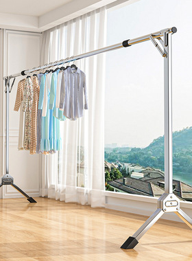 Clothes Hanger Floor Folding Household Clothes Hanger折叠架