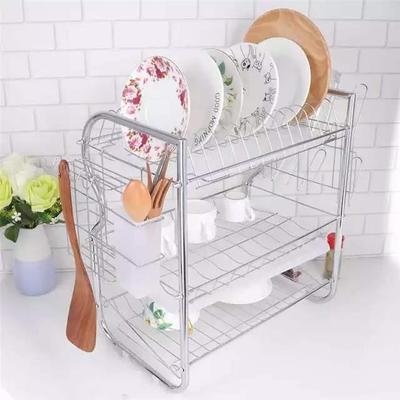 3 layer dish drainer iron art  cutlery drain rack ute