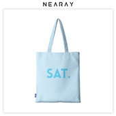 尼睿星期系列帆布包纯色简约单肩包包女大容量定制英文购物袋W