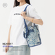 尼睿2025新款 包包女国风青花单肩水桶包大容量日常通勤帆布包Z017