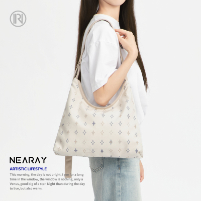 尼睿菱形星星简约百搭帆布包