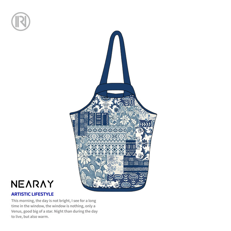 尼睿青花文艺手提包复古百搭手拎包通勤日常休闲遛弯包帆布包Z017,箱包皮具/热销女包/男包,时尚帆布包,淘宝优惠券,粉丝福利购,淘宝优惠卷