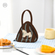 尼睿可爱卡通小狗保温便当包手提加厚早餐袋学生通勤带饭包包AC46