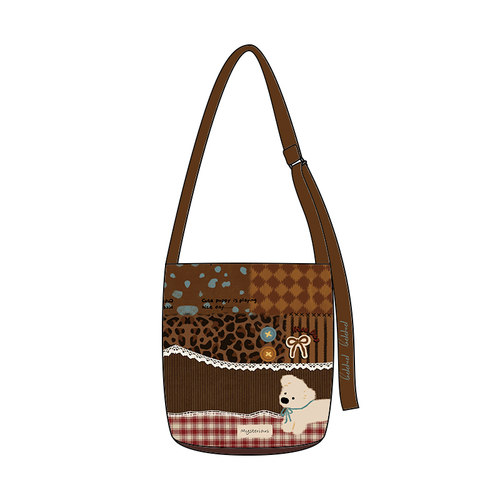 尼睿复古文艺时尚百搭水桶包