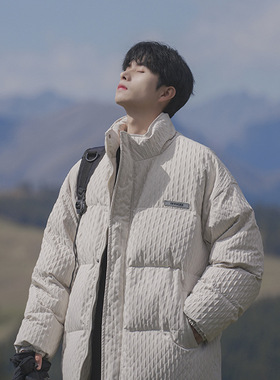 万同学肌理感面包服青年痞帅开衫加厚棉袄2023冬季男士保暖棉衣潮