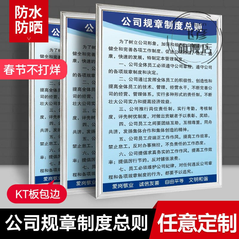 公司财务管理制度公司各部门职责/员工手册规章制度总则企业工厂车间
