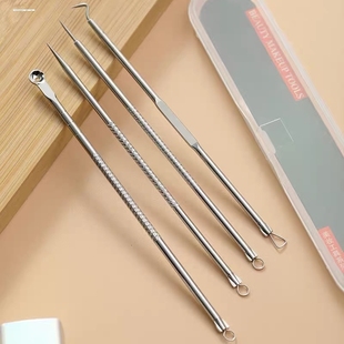 粉刺针去黑头神器祛痘暗疮细胞夹排挑痘美容院专用挤痘痘工具套装