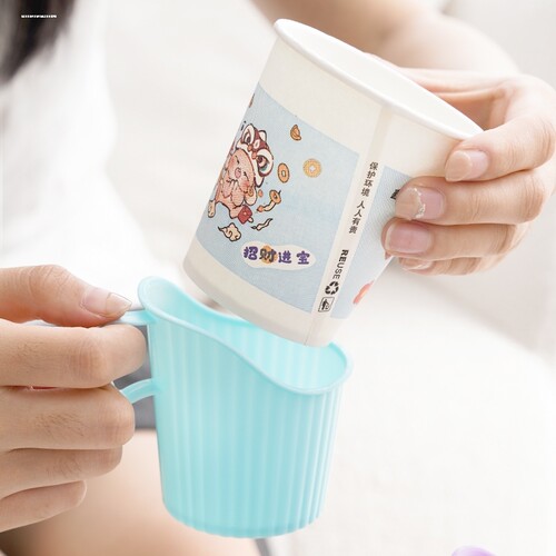 加厚杯托塑料杯托一次性纸杯杯套开水防烫杯架办公隔热通用茶杯托