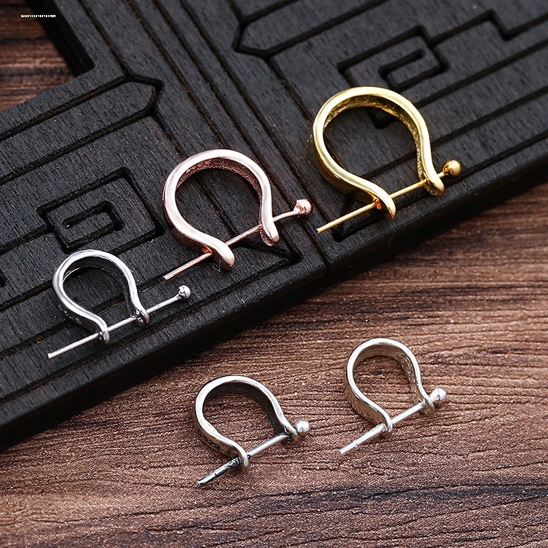 玉佛斜孔扣头吊坠扣夹扣连接扣翡翠观音玉坠项链扣子配件包邮