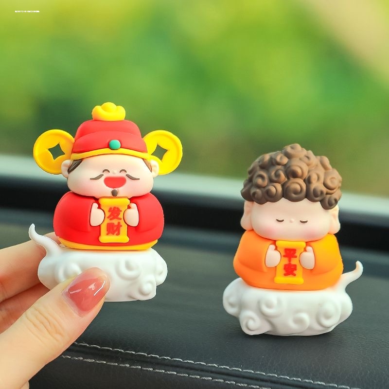 财神爷桌面摆件装饰龙年龙王招财办公室车内小摆件家用跨新年礼物