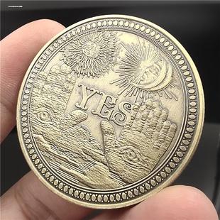 复古 幸运币定制刻字男士礼物黄铜EDC解压把玩魔术币决策币