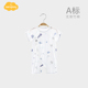 哈衣冰丝新生儿衣服夏 宝宝短袖 Aengbay竹纤维婴儿连体衣夏季 薄款