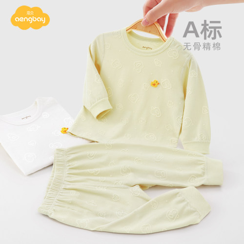 Aengbay婴儿秋裤分体套装睡衣