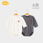 Aengbay德绒包屁衣秋冬保暖内衣新生儿打底包臀衣婴儿睡衣连体衣