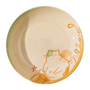 釉下彩陶瓷盘子菜盘家用2026新款碗盘餐具炒菜碟子深盘餐盘