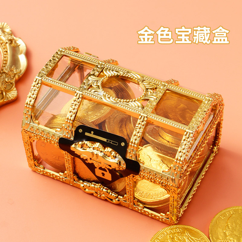 荷兰进口迪诺恐龙家族荷兰金币巧克力宝藏盒可可脂零食糖果