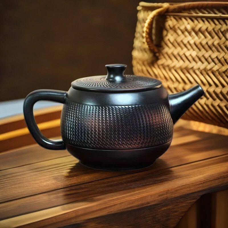 原矿紫陶汉瓦壶全手工茶壶家用送礼品茶器高档凤鸣壶单壶茶具套装