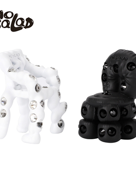 官方emo salad 3D打印黑白椅子 亮钻不对称不规则耳环 原创设计