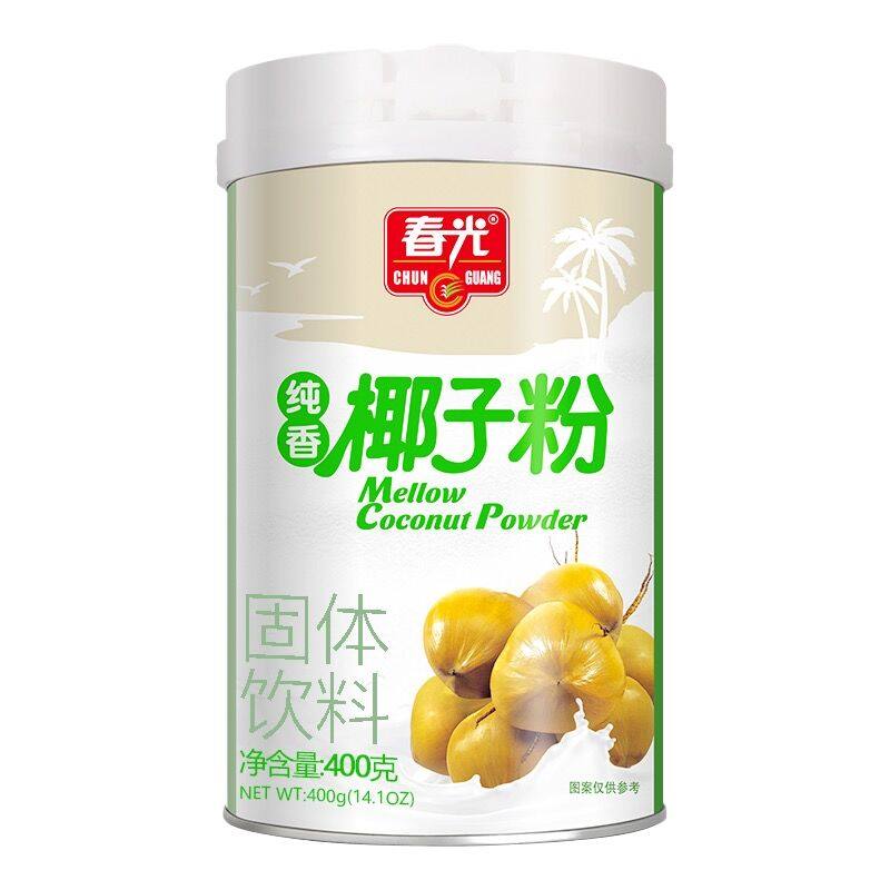 春光纯香椰子粉400g罐装海南特产速溶椰子粉东郊椰林老红椰为原料