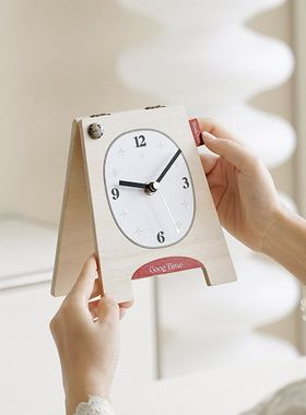 WOZOOM屋准时钟创意摆件客厅电视柜座钟入户玄关摆台式装饰钟表