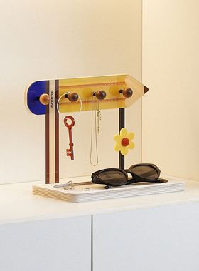 WOZOOM屋准玄关钥匙收纳摆件入户门鞋柜桌面托盘客厅装饰置物架