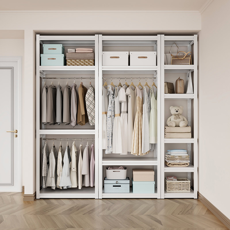 铁艺衣柜家用简易步入式衣帽间架子组装自制组合衣架置物架高配版,住宅家具,独立衣柜,淘宝优惠券,粉丝福利购,淘宝优惠卷