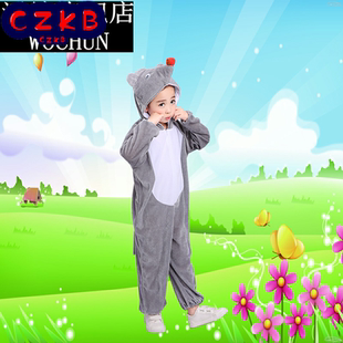 六一儿童动物演出服幼儿园恐龙衣服小猪青蛙兔子老虎鼠熊表演服装