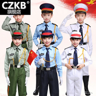 升旗手服儿童鼓号队服装中小学生仪仗队军鼓管乐队演出服装