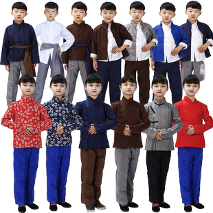 儿童农民百姓成人马褂刘胡兰服装平民男女村姑村民话剧合唱演出服