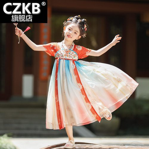 儿童汉服2026夏季薄款古风襦裙女