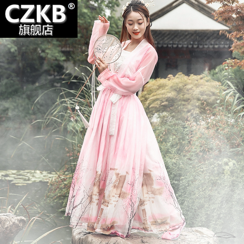 新款汉服女中国风学生清新仙女夏
