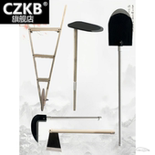 锄头道具把楸铁锨镰刀斧子小推车愚公移山演出服小学生锄禾道具